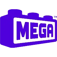 MEGA logo which is a brand that manufactures MEGA building blocks.