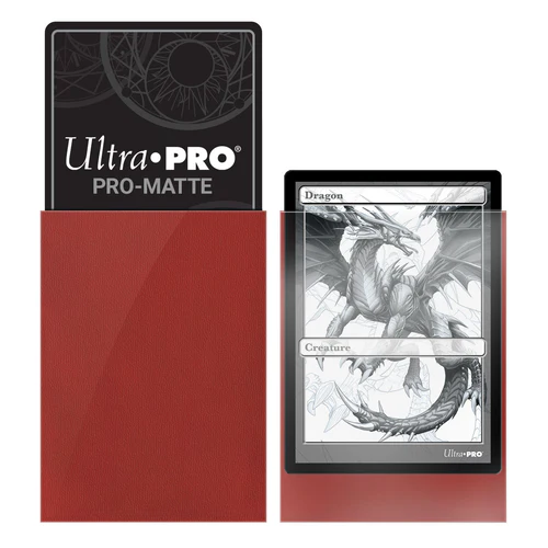 PRO MATTE Deck Protector Sleeves - 100x Red