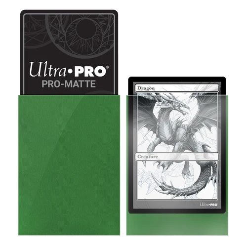 PRO MATTE Deck Protector Sleeves - 100x Dark Green