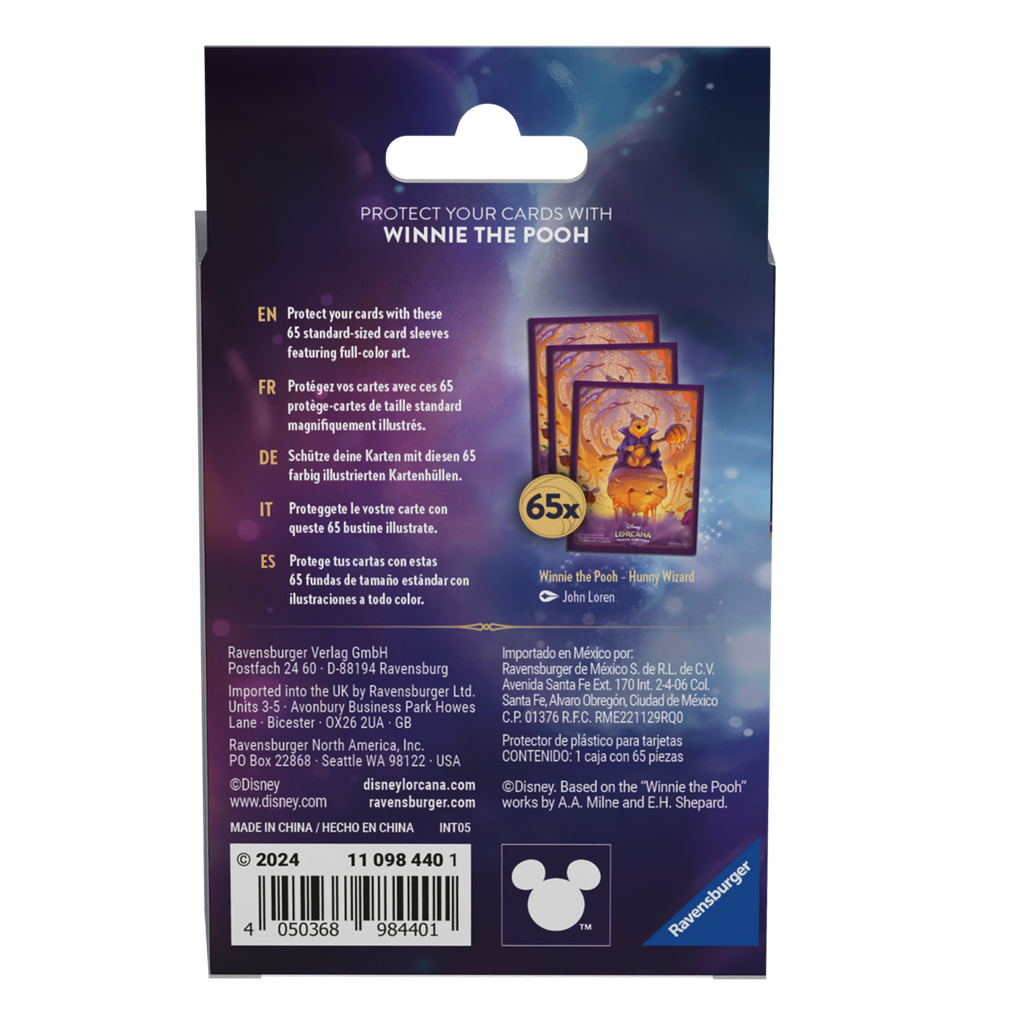 Disney Lorcana TCG: Azurite Sea Card Sleeves Winnie The Pooh