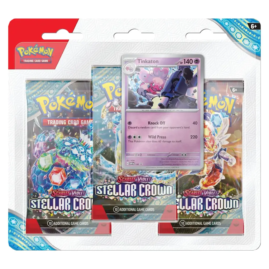 Pokémon TCG: Scarlet & Violet - Stellar Crown 3 Booster Packs & Tinkaton Promo Card