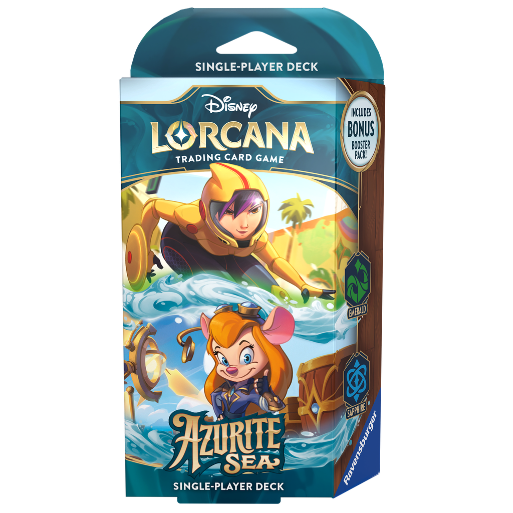 Disney Lorcana TCG: Azurite Sea Starter Deck Go Go Tomago (Emerald) & Gadget Hackwrench (Sapphire)