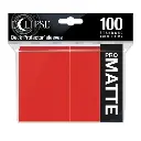 Eclipse PRO MATTE Deck Protector Sleeves - 100x Red