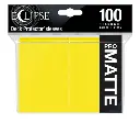 Eclipse PRO MATTE Deck Protector Sleeves - 100x Yellow