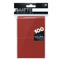 PRO MATTE Deck Protector Sleeves - 100x Red