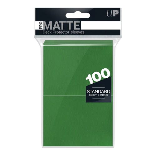 PRO MATTE Deck Protector Sleeves - 100x Dark Green