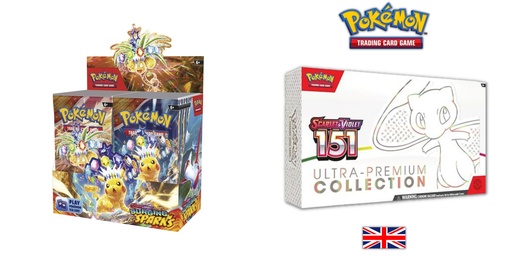 Pokémon TCG: Scarlet & Violet Combo Deal- Surging Sparks Booster Box + 151 Ultra Premium Collection Box