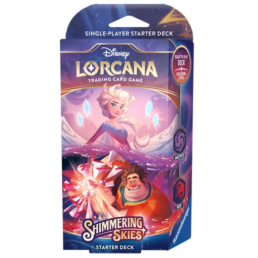 Disney Lorcana TCG: Shimmering Skies Starter Deck Elsa (Amethyst) & Wreck-It Ralph (Ruby)