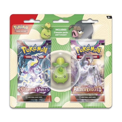 Pokémon TCG: 2 Booster Packs & Smoliv Eraser