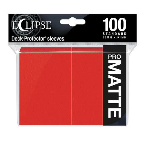 Eclipse PRO MATTE Deck Protector Sleeves - 100x Red