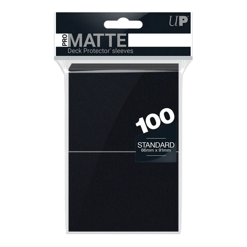 PRO MATTE Deck Protector Sleeves - 100x Black